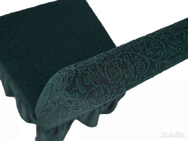 Чехлы на стулья со спинкой 2 шт набор, Изумрудный