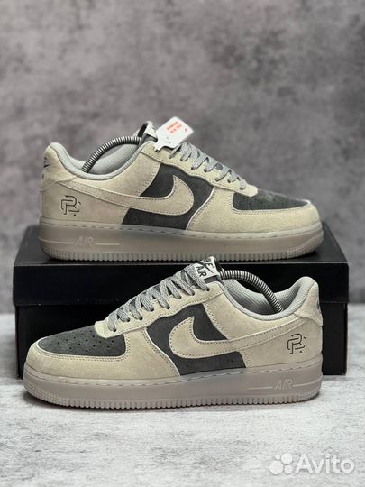 Кроссовки Nike Air Force 1 Grey Pavy (Арт.80249)