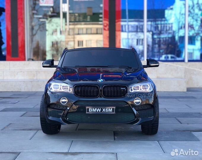 Детские машинки электромобили BMW X6M (черный)