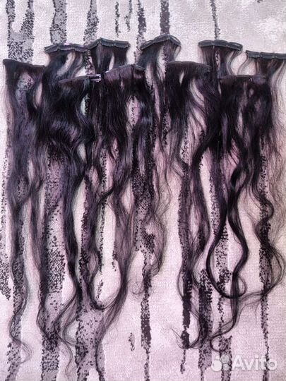 Натуральные волосы на заколках 70 см