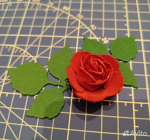 Листы розы из фоамирана