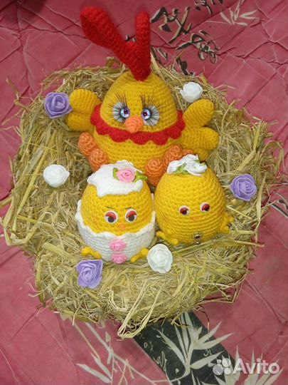 Вязаные игрушки ручной работы, мочалки именные