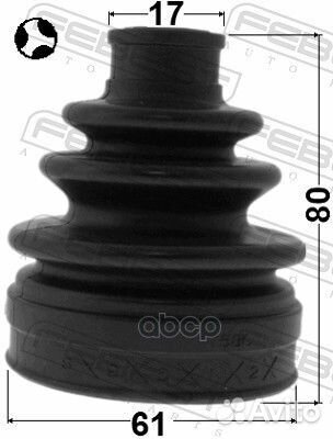 Пыльник ШРУС внутренний (61X80X17) комплект