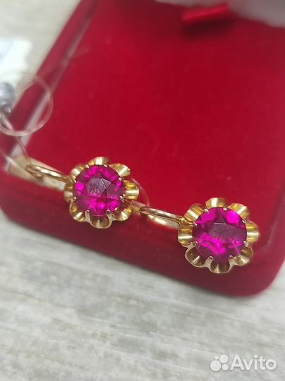 Золотые серьги проба 583 Арт.004918530123