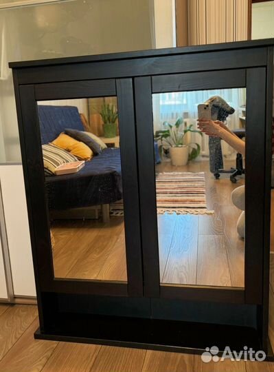Хэмнес зеркальный шкаф с 2 дверцами IKEA