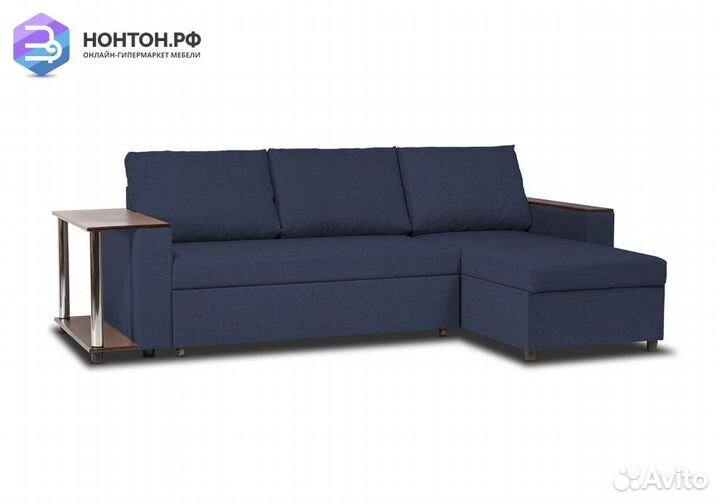 Диван угловой дельфин Форест синий