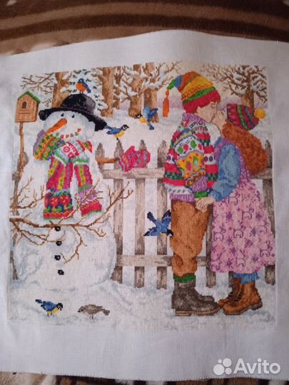 Картина вышитая крестом для детской комнаты