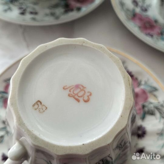 Чашка с блюдцем Дулево