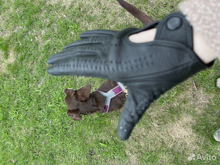 Мужские кожаные перчатки без подкладки