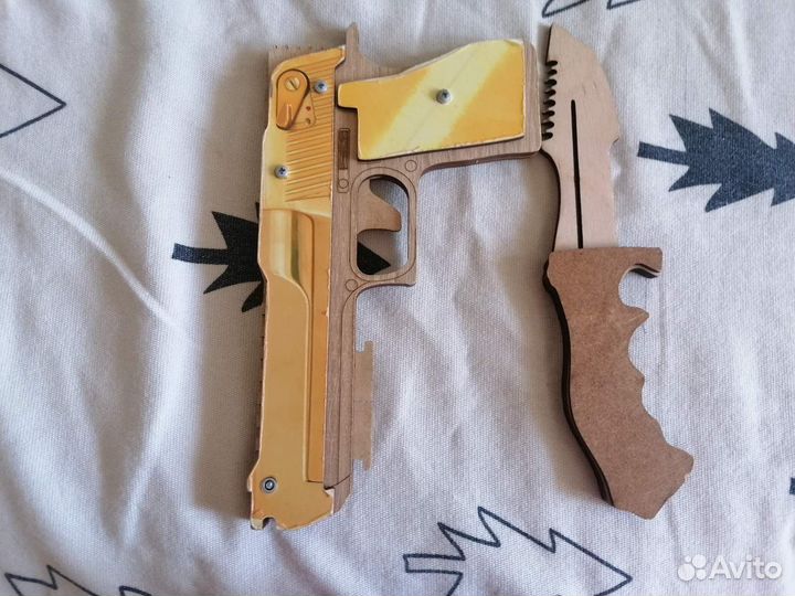 Резинкострел и нож деревянные