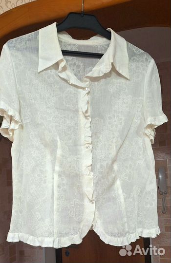Блузка хлопок+ лен женская Zarina 46 48