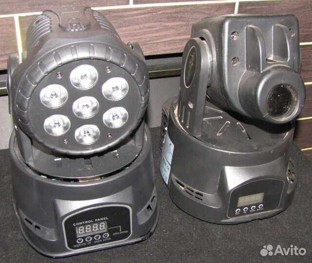 Головы 2шт LED Светомузыка Gobo Строб Rgbw Mic DMX