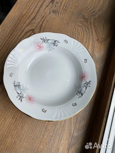 6 шт Супные тарелки rpr рижский фарфор 24 см