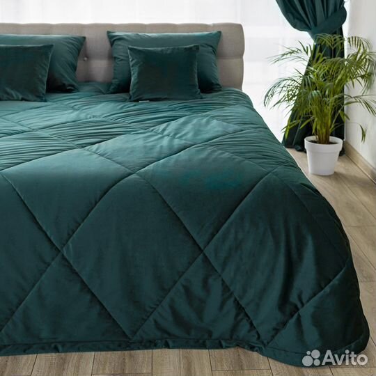 Покрывало Беллиссимо темно-бирюзовый новое бархат