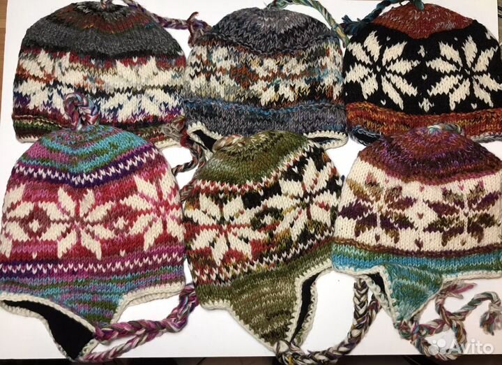 Непальская шапка из шерсти яка на флисе