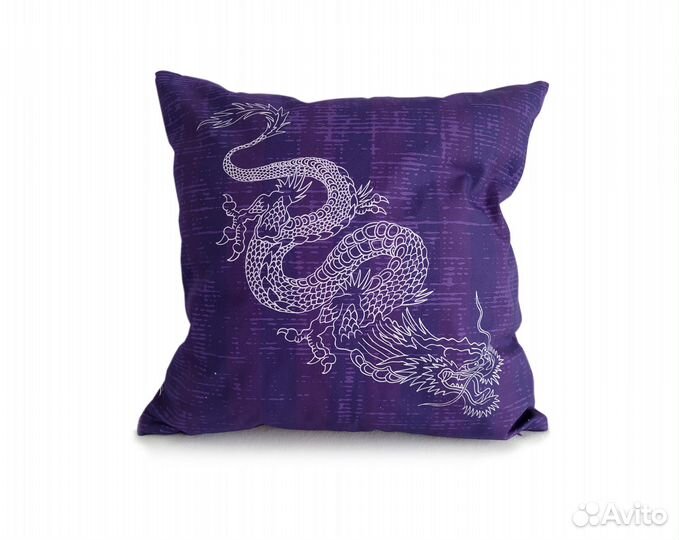 Чехол на подушку с драконом в китайском стиле