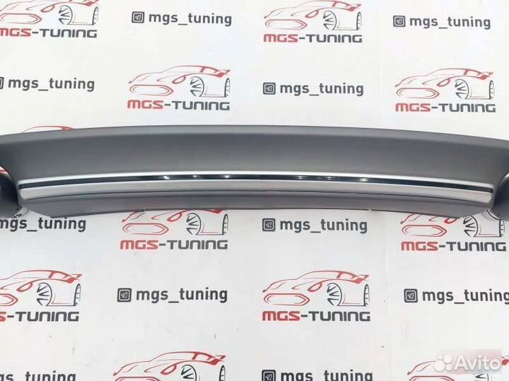 Диффузор S7 Ауди А7 S-line 10-14 + Акрапович 89мм