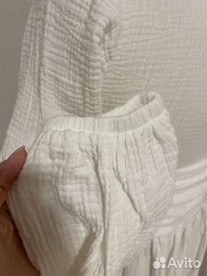Платье белое муслин Cinta Bali 40 XS длинное