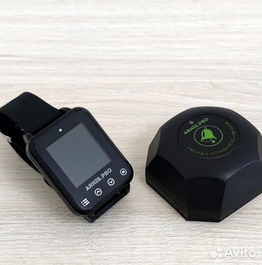 Кнопка вызова официанта модель Бургер и часы Элит