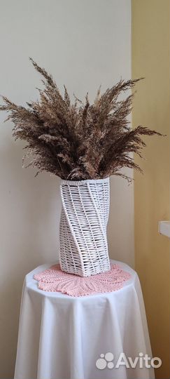 Ваза напольная, ваза из лозы, ваза для цветов