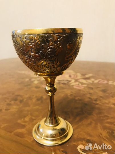 Бокал латунь позолота