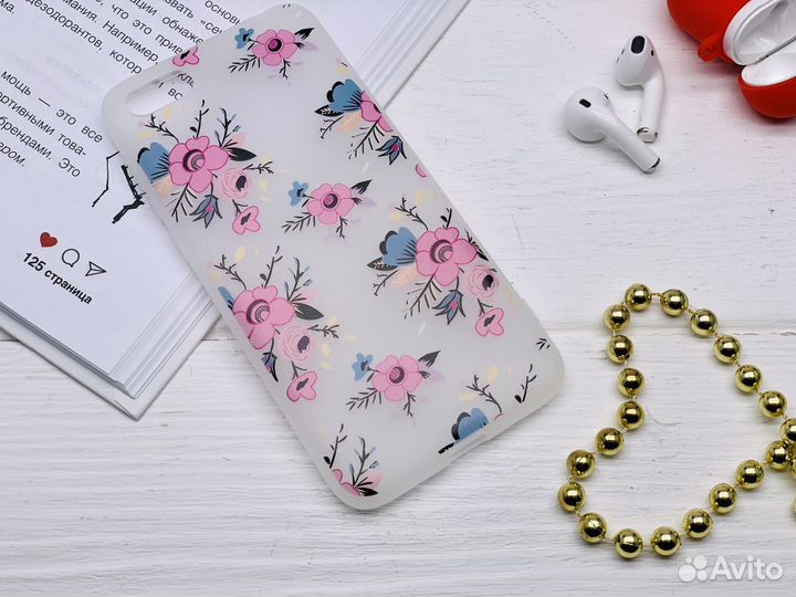 Силиконовый чехол на honor, samsung c принтом