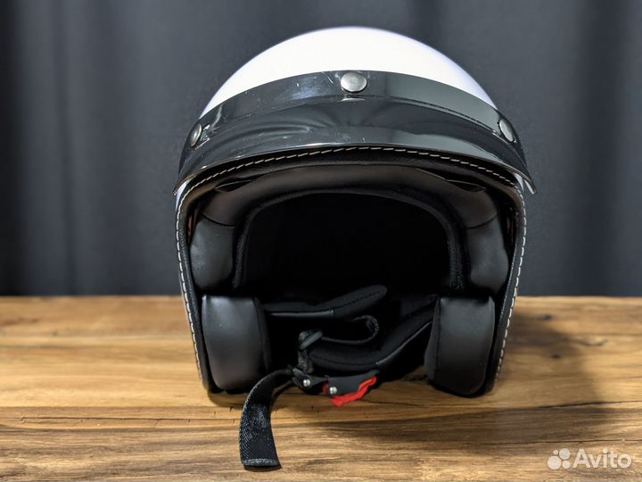 Мотошлем с очками ретро мужской женский новый