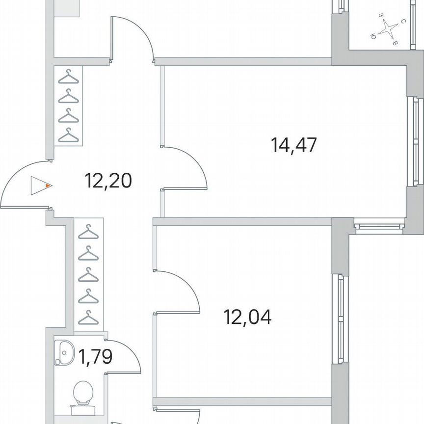 3-к. квартира, 80,2 м², 1/5 эт.