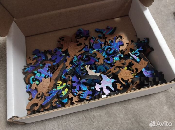 Деревянные пазлы Кошка 110 деталей