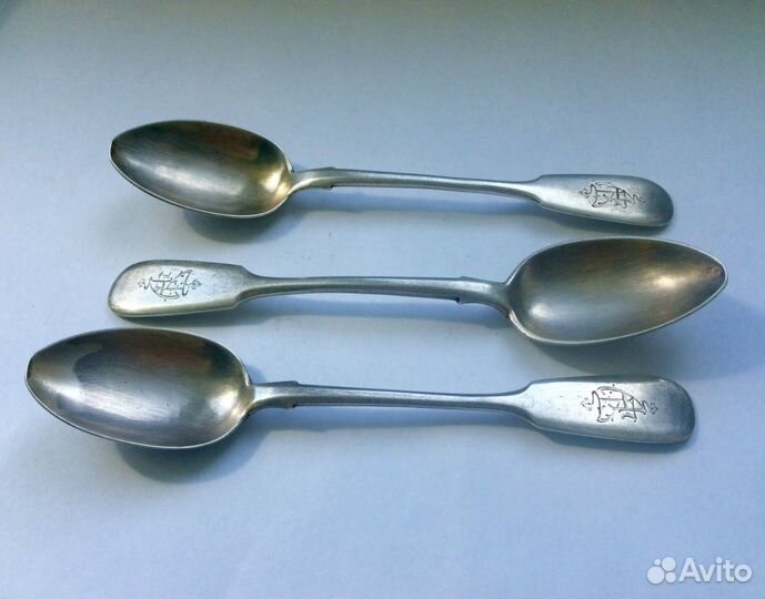 Чайные ложки серебро 84 пр. Николай Павлов