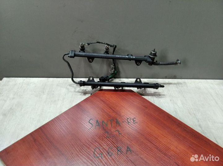 Топливная рампа G6BA 2.7л б. Hyundai Santa Fe, 04г