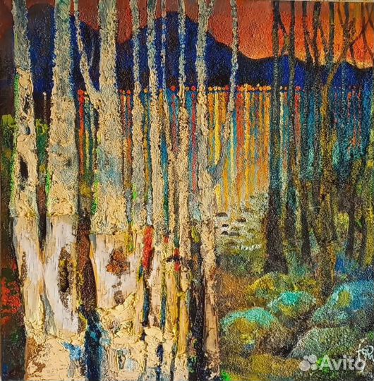 50х50 холст/масло. Смешанная техника