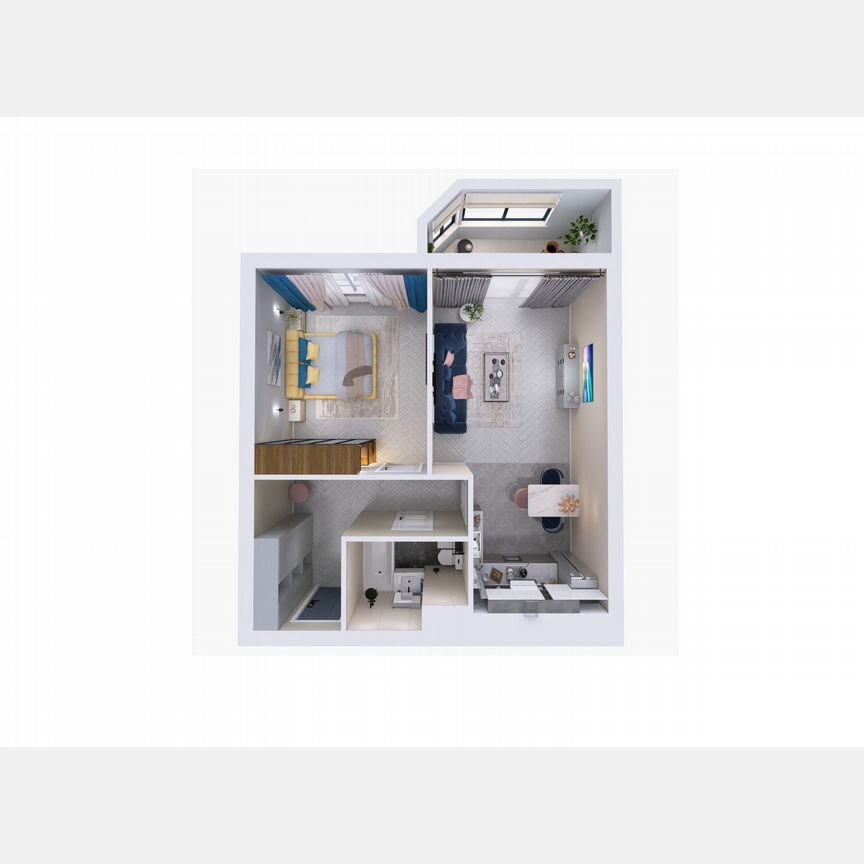 1-к. квартира, 46,7 м², 2/5 эт.