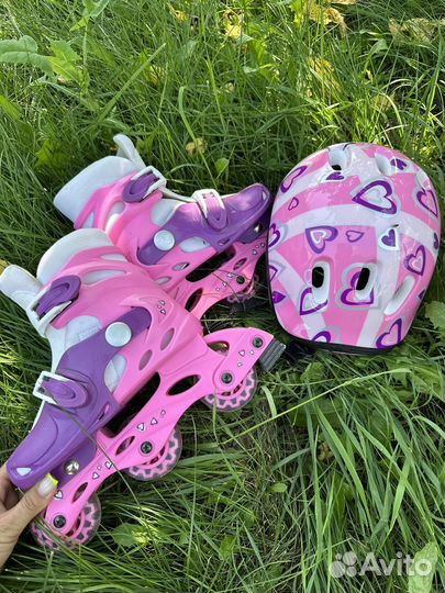 Роликовые коньки детские с защитой