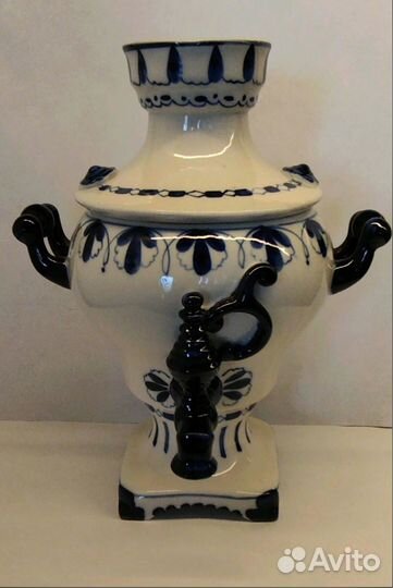 Фарфоровый самовар гжель. СССР 1970-е гг