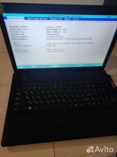 Ноутбук Lenovo g570 на запчасти