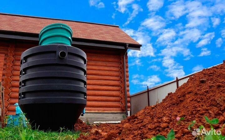 Септик без откачки под ключ + монтаж