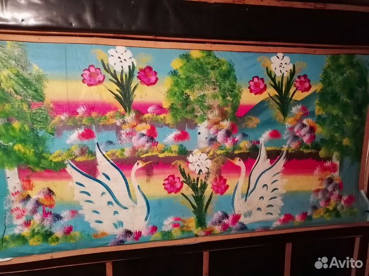 Радужная картина на холсте