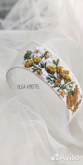 Ободок кокошник ручной работы