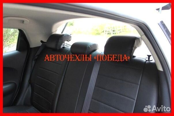 Чехлы Nissan Juke из экокожи чёрные Классика