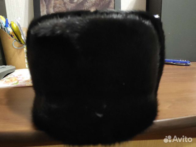 Норковая шапка мужская черная