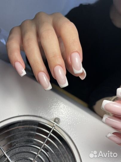 Маникюр гель-лак наращивание ногтей