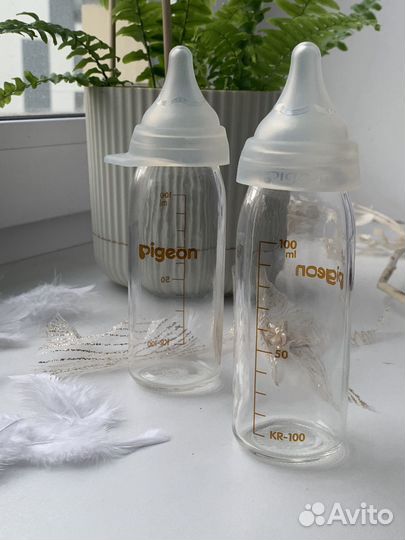 Бутылочки для кормления pigeon стекло