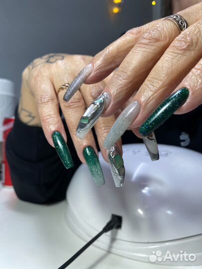 Маникюр наращивание ногтей