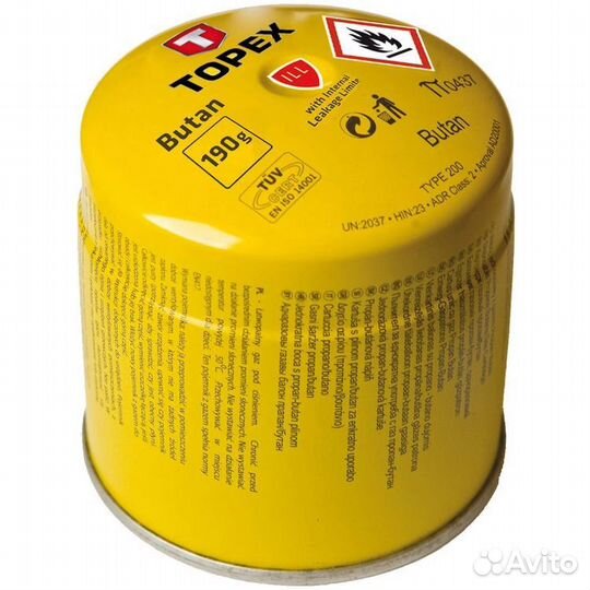 190 гр. Газовый баллон для дым-пушки topex