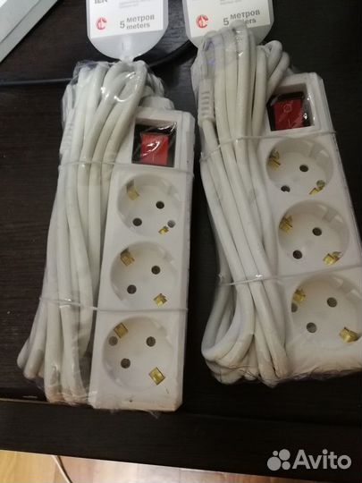 Сетевой удлинитель 5 м с выключателем новый