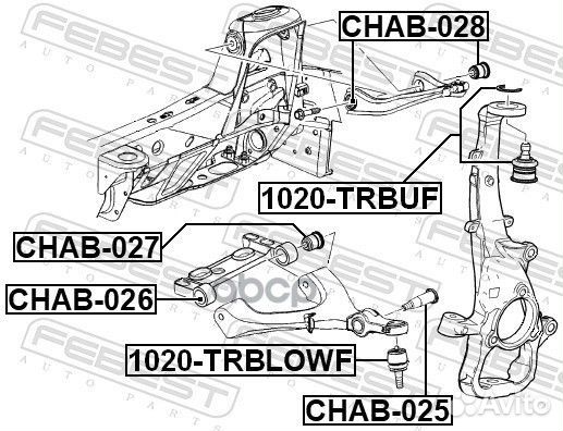 Опора шаровая верхняя chevrolet trailblazer GMT800