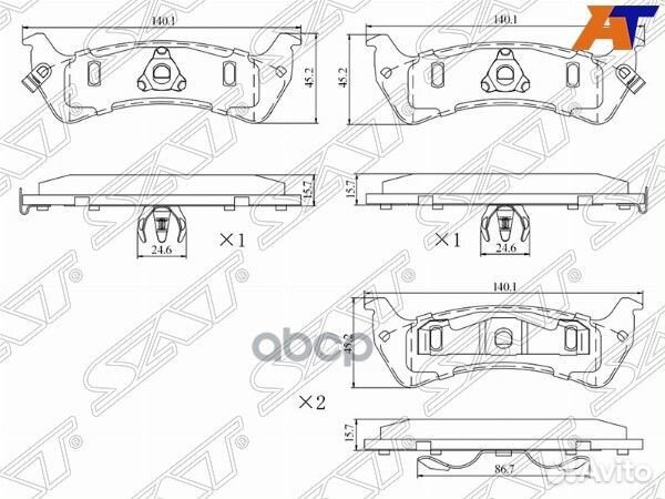 Колодки тормозные зад jeep grand cherokee 92-99