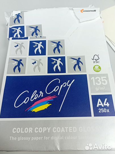 Бумага А4 color copy 135 и 170 250 л