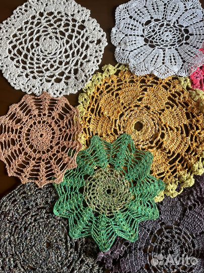 Вязанные крючком салфетки